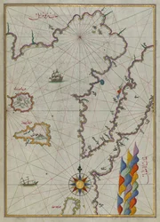 Karte der Inseln Semendrek und Imroz in der Ägäis